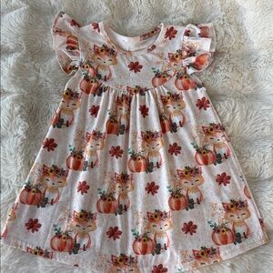 Adorable Fox and Pumpkin Dress size 2T